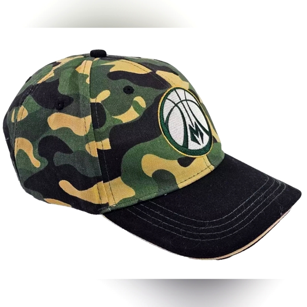 Milwaukee Bucks BBall Fear The Dear BMO Giveaway Camo‎ Hat Strap Back NWOT